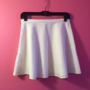 Jack by BB Dakota White Eyelet Skater Skirt